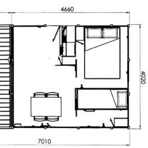 Chalet 4 personen - ILOT (ohne Sanitäranlagen)