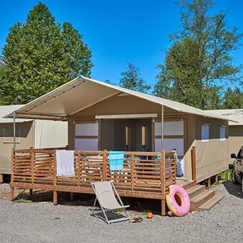 Tent van canvas en hout 5 personen - Lodge (LG5S)