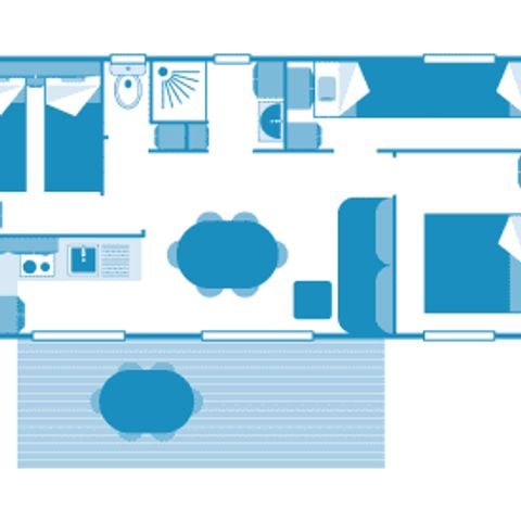 Mobilhome 6 personnes - Cottage 6p 3ch ****