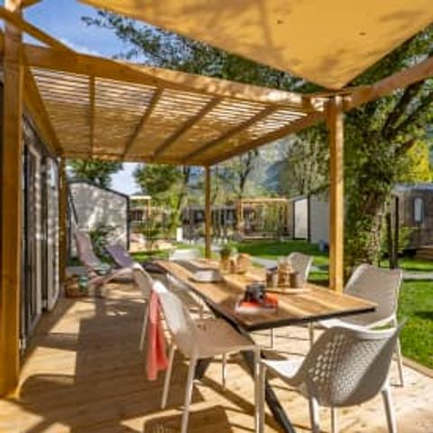 Stacaravan 6 personen - Vakantiehuis Edelweiss 6p 3bed PREMIUM