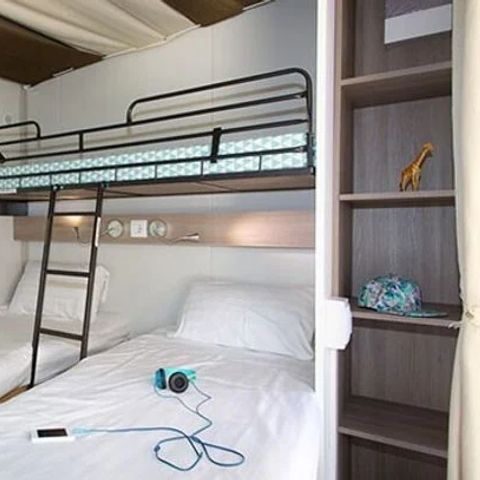 LODGE 5 personnes - Tente Lodge hybride | 2 Ch. | 4/5 Pers. | 1 SDB | Clim.