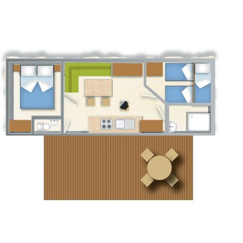 Mobile home 6 persons - BLU ROMANTIC
