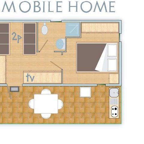 Mobile home 2 persons - 2+2