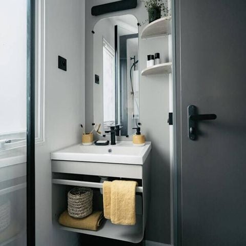 BUNGALOW 6 personnes - Mobil-home | Comfort | 3 Ch. | 6 Pers. | Terrasse surélevée | Clim.