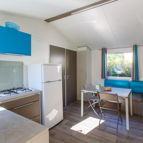 Mobilheim 4 personen - CONFORT - 2 Schlafzimmer - TV - mit halb überdachter Terrasse