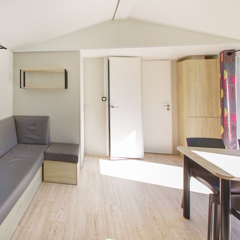 Mobilheim 4 personen - CONFORT - 2 Schlafzimmer - TV - mit halb überdachter Terrasse