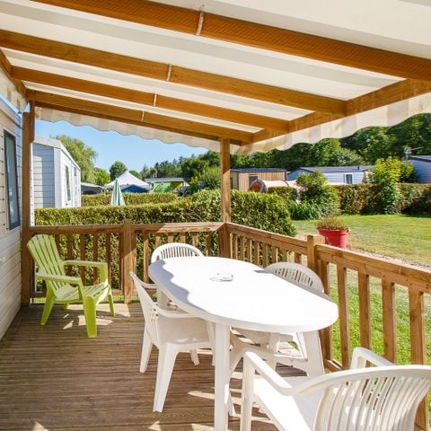 MOBILE HOME 4 people - COMFORT - 2 Bedrooms - TV - with semi-covered terrace