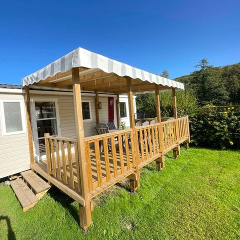Mobilheim 6 personen - Mobilheim - CONFORT - 3 Schlafzimmer - TV - mit halbüberdachter Terrasse