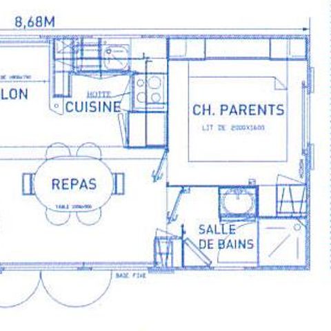Mobilheim 6 personen - Mobilheim - CONFORT - 3 Schlafzimmer - TV - mit halbüberdachter Terrasse