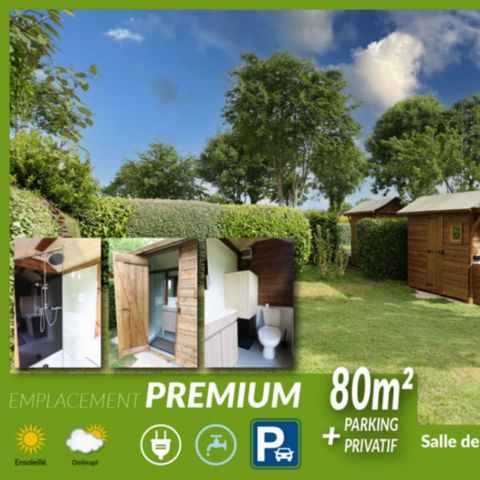 Stellplatz - PREMIUM-Stellplatz mit eigener Sanitäranlage