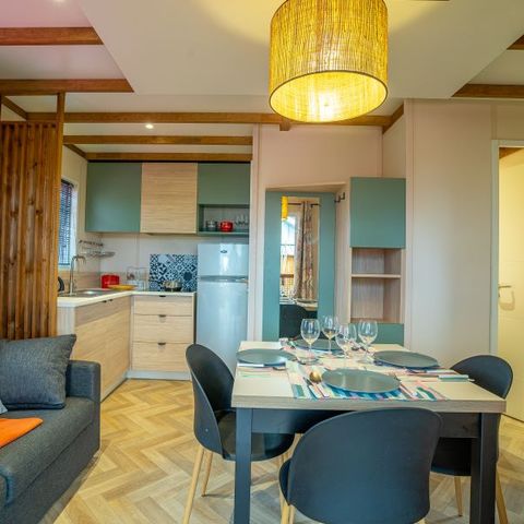 Chalet 4 personnes - 25m² / - 2 chambres - Terrasse couverte