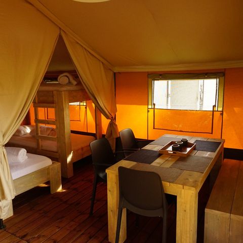 Canvas and wooden tent 5 persons - Safari Tent