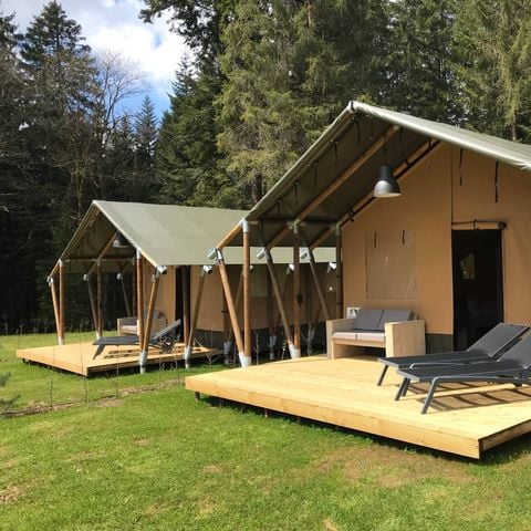 Tente en toile et en bois 5 personnes - Tente Safari
