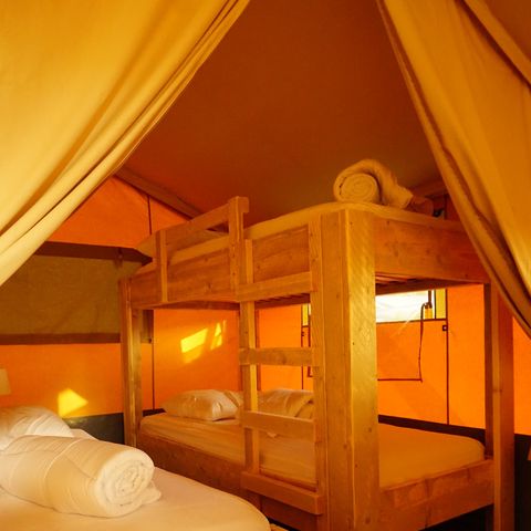 Canvas and wooden tent 5 persons - Safari Tent