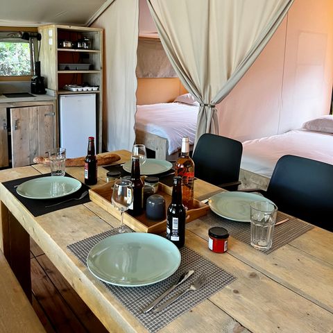 Canvas and wooden tent 5 persons - Safari Tent