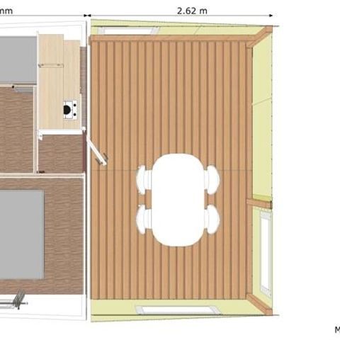 BUNGALOW 5 personnes - Cottage toilé 21 m² / 2 chambres - terrasse couverte (sans sanitaires privatifs)
