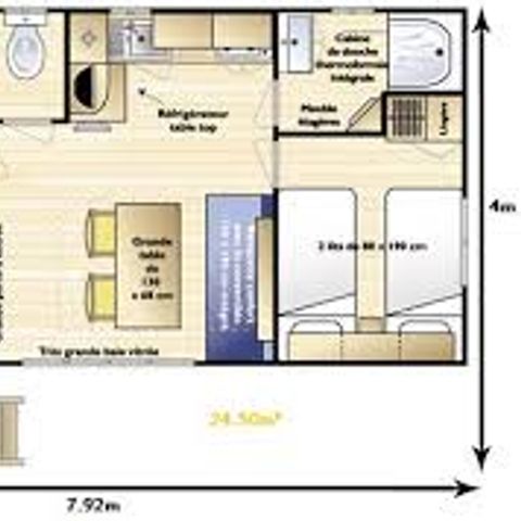 MOBILE HOME 4 people - MRI lodgia