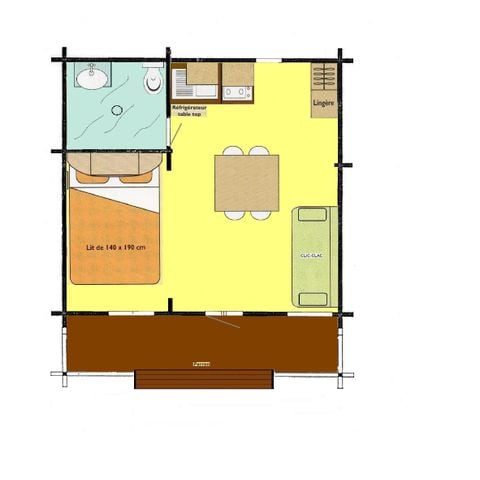 CHALET 2 personas - 20 m2