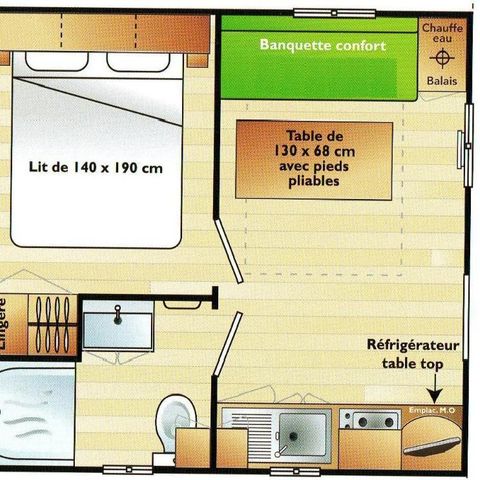 Mobile home 2 persons - 16m2