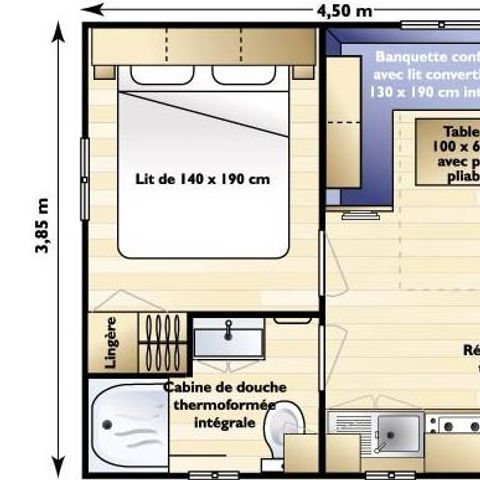MOBILE HOME 2 people - Anemone 16m² - arrival on Saturday,