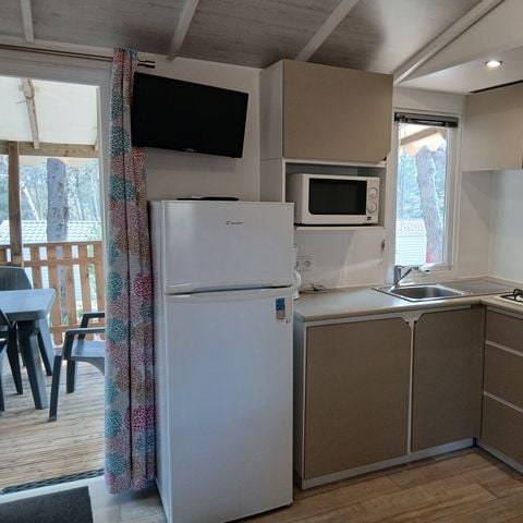 Stacaravan 6 personen - ALL COMFORT - 3 kamers met airconditioning en TV - 30m² - Frankrijk
