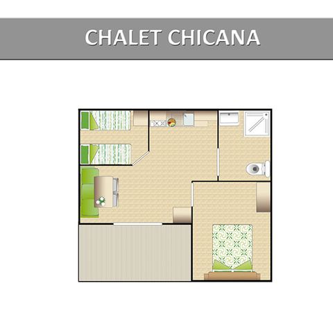 Chalet 4 Personen - Loggia Komfort chalet PMR