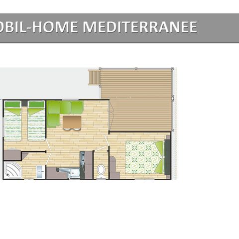 MOBILHOME 4 personas - 23 m² Clásico familiar