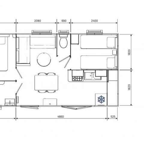 Mobile home 4 persons - Premium loggia 29/30m².