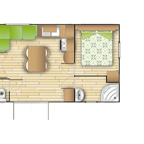 Mobilheim 6 Personen - Confort Compact - 3 Zimmer