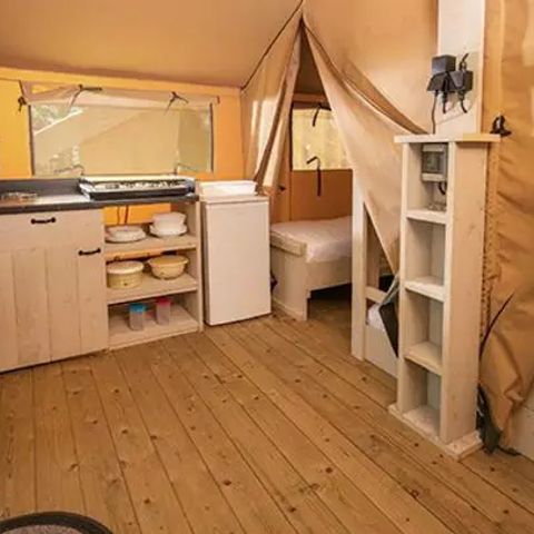 Canvas and wooden tent 5 persons - Super Lodge | 2 Bedrooms | 4/5 Pers. | Single terrace