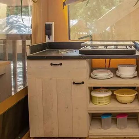 TENTE TOILE ET BOIS 5 personnes - Super Lodge | 2 Ch. | 4/5 Pers. | Terrasse simple