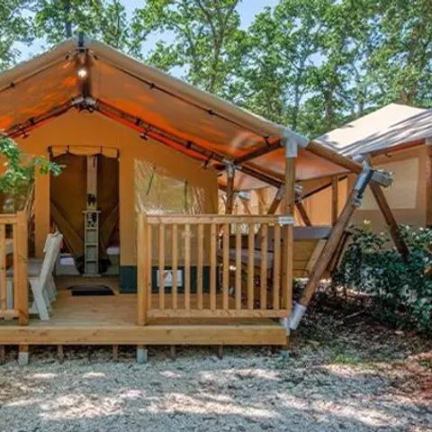 Safaritent 5 personen - Super Lodge | 2 Slaapkamers | 4/5 Pers. | Single terras