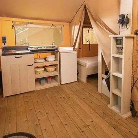 Safaritent 5 personen - Super Lodge | 2 Slaapkamers | 4/5 Pers. | Single terras