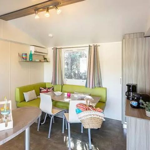 Stacaravan 6 personen - Comfort | 2 Slaapkamers | 4/6 Pers. | Terras Lounge | Airconditioning