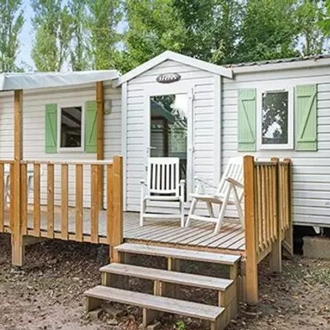 Stacaravan 5 personen - Comfort | 3 slaapkamers | 5 pers | Verhoogd terras | Airconditioning