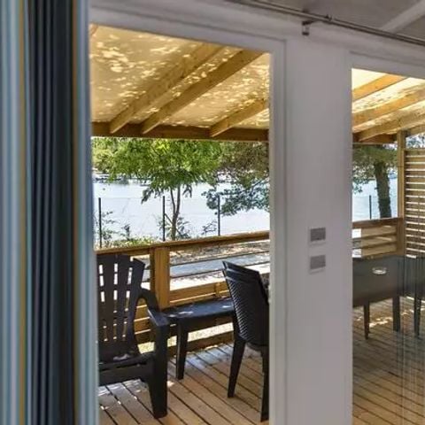 Mobilheim 4 Personen - Premium | 2 Zi. | 4 Pers. | Erhöhte Terrasse | Klimaanlage