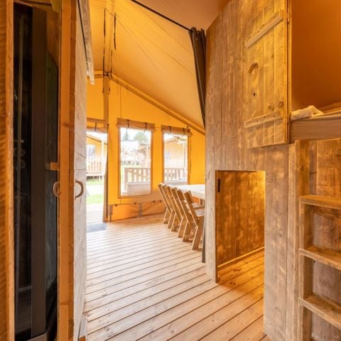 TENTE TOILE ET BOIS 6 personnes - hu Glamp Premium XL	Tenda