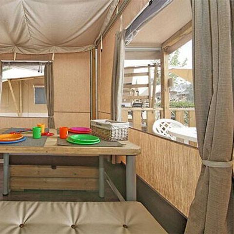 TENTE TOILE ET BOIS 5 personnes - Super Lodge | 2 Ch. | 4/5 Pers.