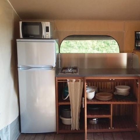 TENTE TOILE ET BOIS 5 personnes - KENYA, sans sanitaires