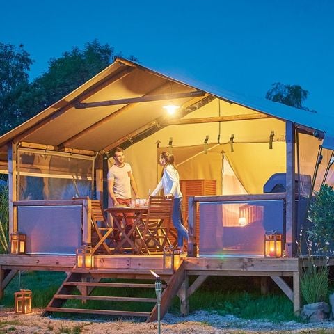 TENTE TOILE ET BOIS 5 personnes - KENYA, sans sanitaires