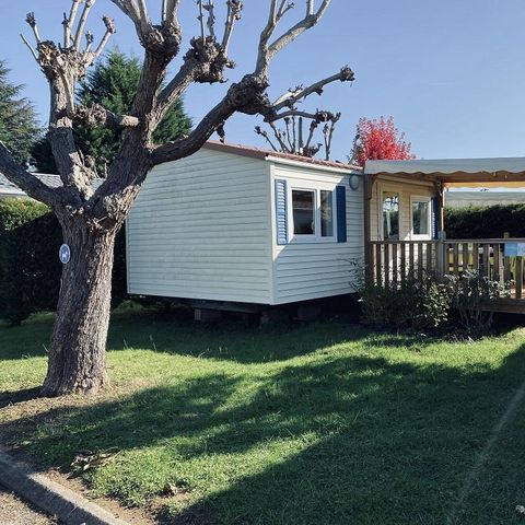 BUNGALOW 3 personnes - H 27 Mobilhome 2 ch Terrasse couverte