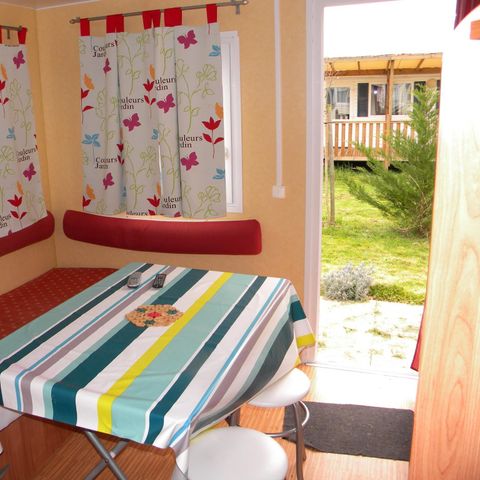 BUNGALOW 3 personnes - H 27 Mobilhome 2 ch Terrasse couverte