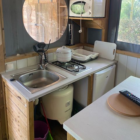 Glamping tent 4 persons - B30 Lodge Toilé 2ch - WC