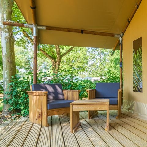 Tente en toile et en bois 5 personnes - SLOW LODGE - sans sanitaire