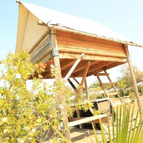 Tent van canvas en hout 2 personen - Bivak onder de sterren