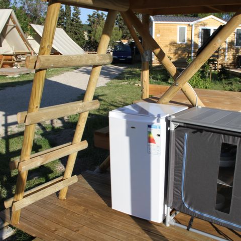 Tente en toile et en bois 2 personnes - Bivouac sous les étoiles