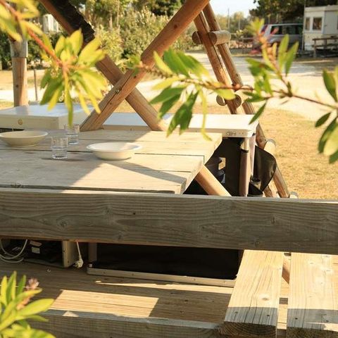 Tent van canvas en hout 2 personen - Bivak onder de sterren