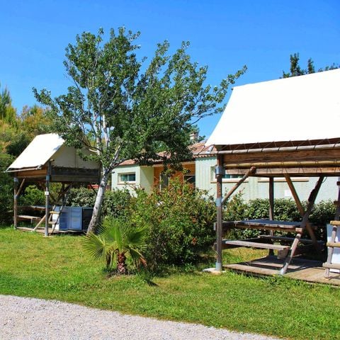 Tent van canvas en hout 2 personen - Bivak onder de sterren