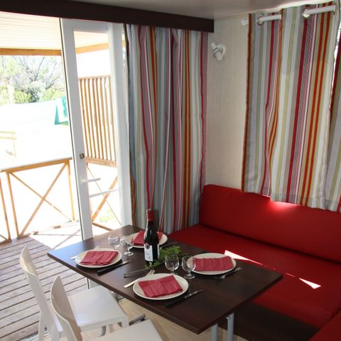 Mobilhome 4 personas - MH2 - FAMILY - COMFORT 29 m² con terraza y aire acondicionado