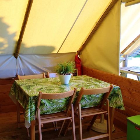 Tenda in tela e legno 4 persone - ECOLODGE COMFORT senza servizi igienici 20 mq